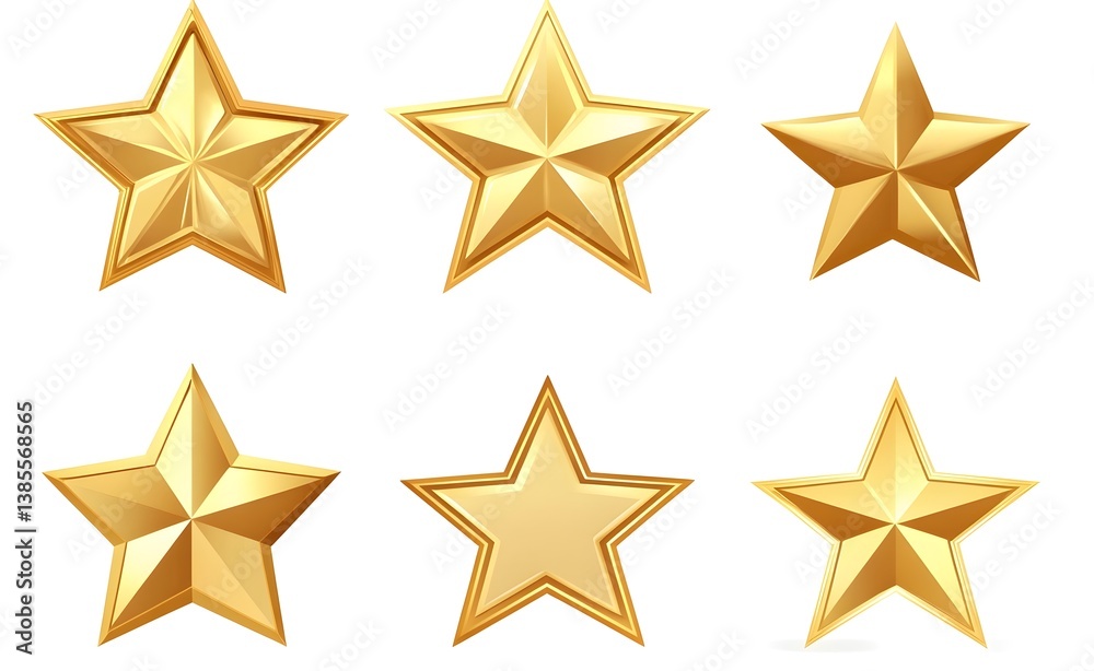 Golden Stars Collection of High-Resolution 3D Rendered Star Images for Design Projects Golden Stars Collection of High-Resolution 3D Rendered Star Images for Design Projects