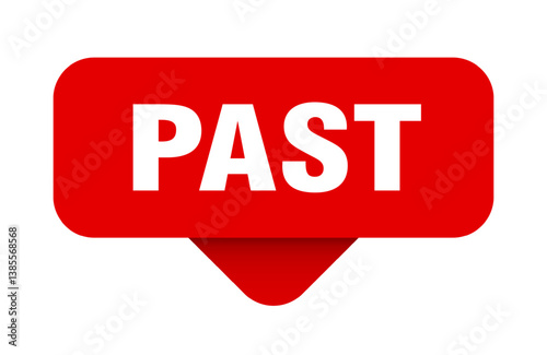 past sticker. past sign on transparent background