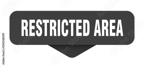 restricted area sticker. restricted area sign on transparent background