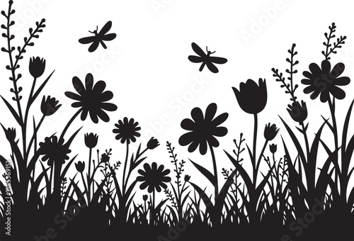 Wildflower Silhouettes in Bloom”