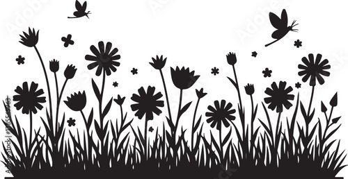 Wildflower Silhouettes in Bloom”