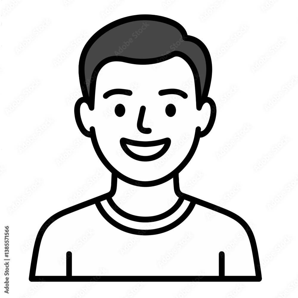 Smiling young man with a cheerful expression Smiling young man with a cheerful expression