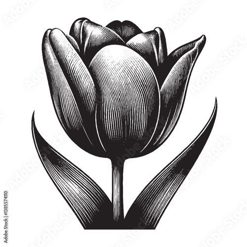 Beautiful Tulip Bloom in Spring