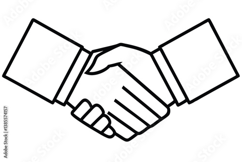 handshake silhouette illustration.
