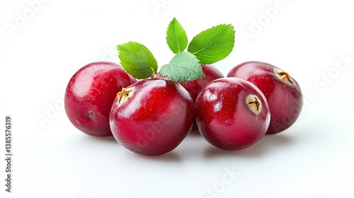 Wallpaper Mural Cranberry isolated on white background with clipping path isolated on white background, Torontodigital.ca