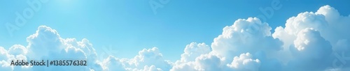 Softly textured blue and grey clouds against a bright blue sky, nature, airy, open