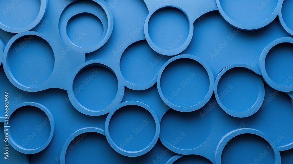 Abstract Blue Circles Pattern Abstract Blue Circles Pattern