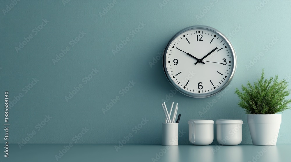 custom made wallpaper toronto digitalMinimalist Office Wall Clock and Desk Decor