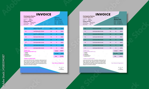 Invoice design with Template