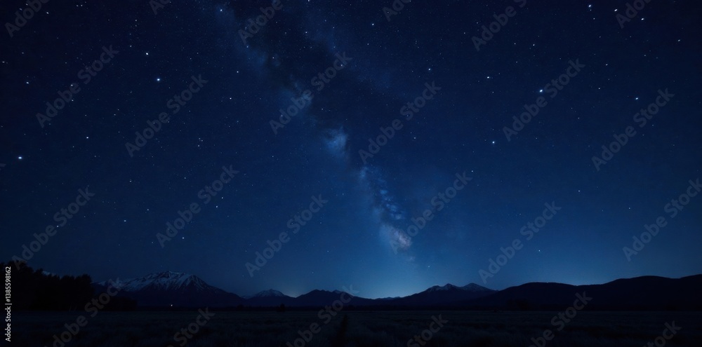 Starry night sky with twinkling celestial bodies against a deep black background, velvety darkness, galaxy, cosmos Starry night sky with twinkling celestial bodies against a deep black background, velvety darkness, galaxy, cosmos