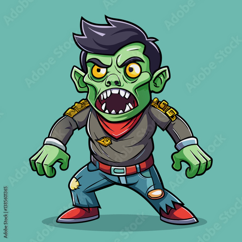 Terrifying Zombie Illustration