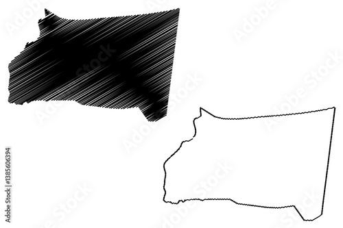 Najran Region (Regions of Saudi Arabia, Kingdom of Saudi Arabia, KSA) map vector illustration, scribble sketch Najran map