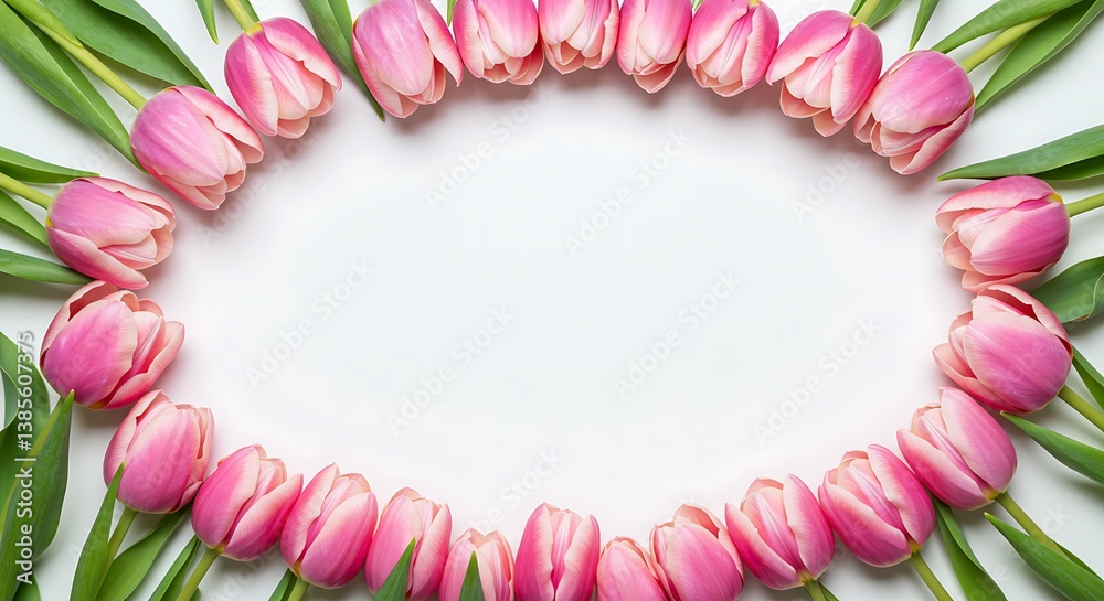 Obraz premium Pink Petal Embrace AI Generated