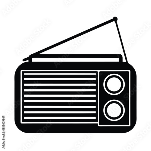 retro radio vector illustration