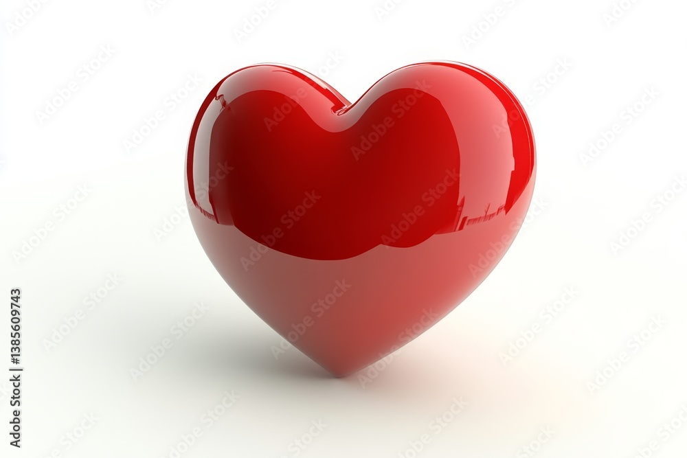 Glossy red heart on white background (2) Glossy red heart on white background (2)