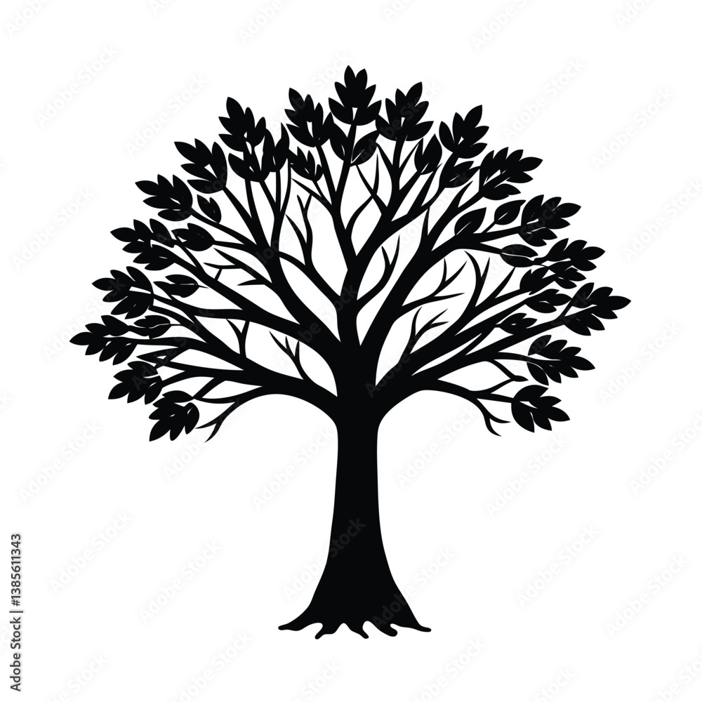 Obraz premium tree silhouette isolated on white