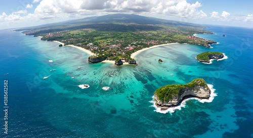 Island Oasis: Azure Embrace AI Generated