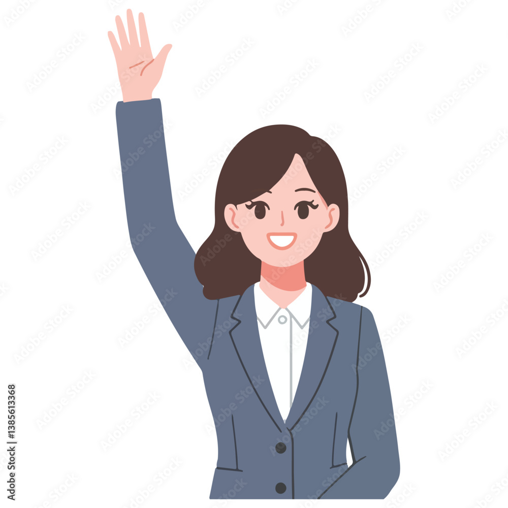 vector businessman waving hand vector businessman waving hand