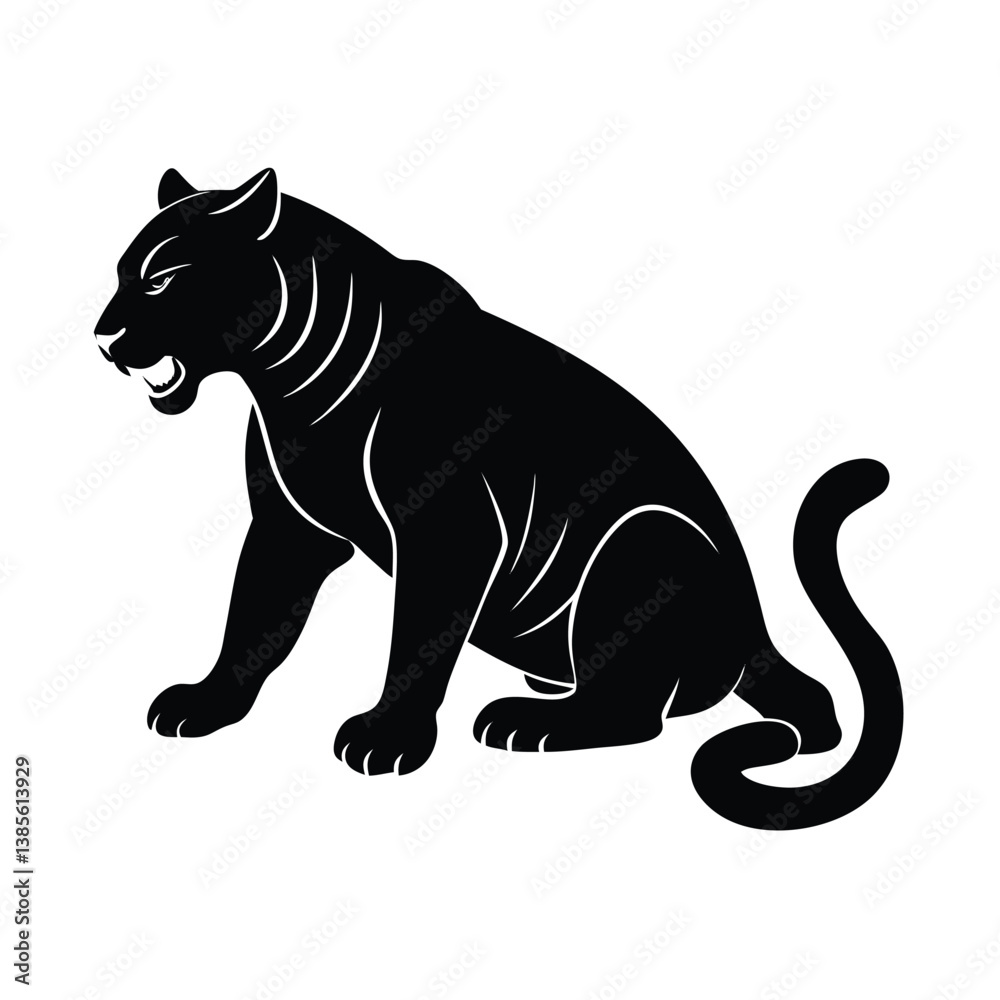 Obraz premium vector illustration of a tiger
