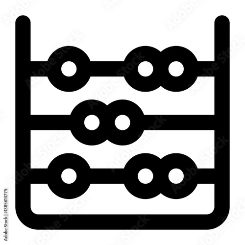 abacus icon for illustration