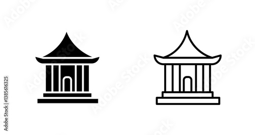Temple Visit Icon Design