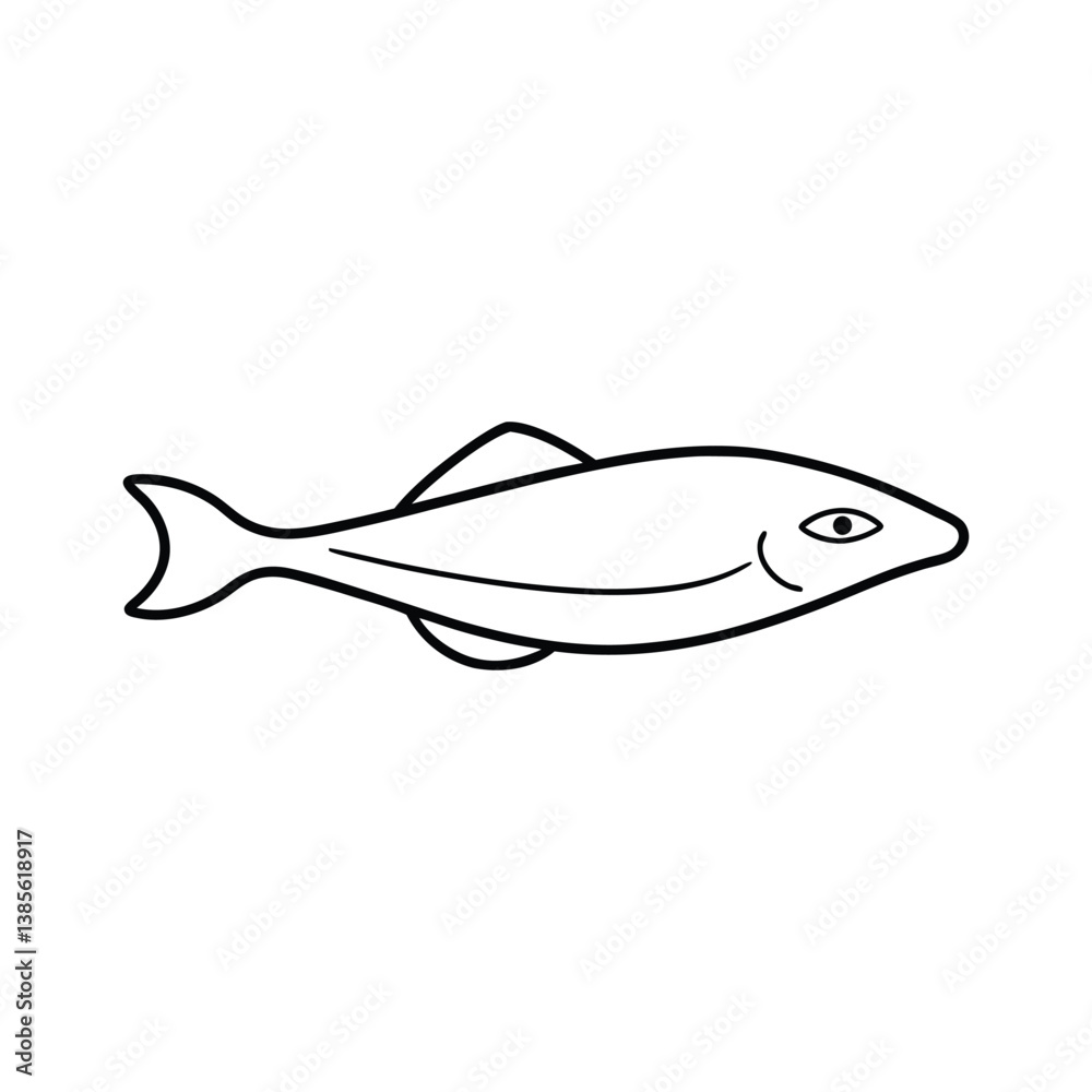 skate fish vector line art illustration on white background skate fish vector line art illustration on white background