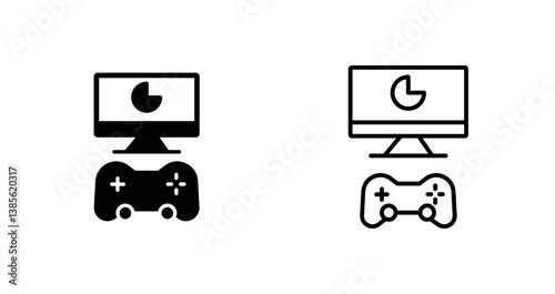 Gaming Streaming Setup Icon Design