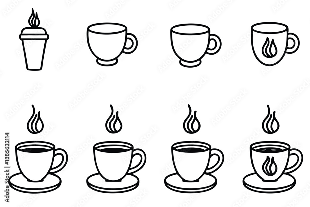 Espresso Line Art Unique Artwork for Coffee Lovers Illustration Espresso Line Art Unique Artwork for Coffee Lovers Illustration