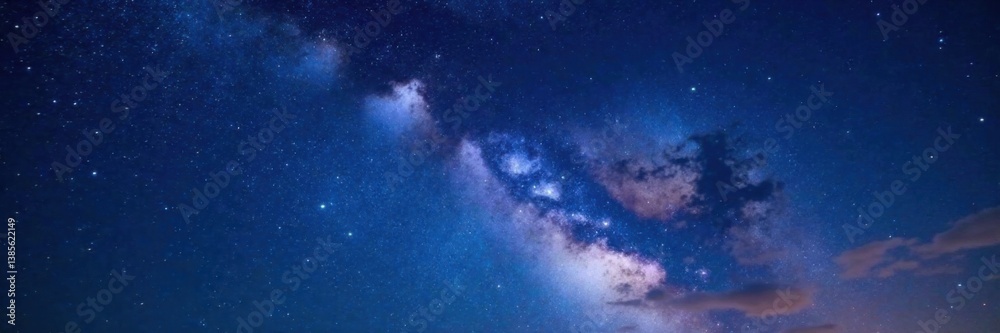 Obraz premium Celestial night sky with stars and galaxy background , galaxies, stars, galaxy