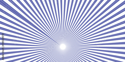 Sunburst retro sun rays blue background. Abstract summer sunny. Vintage radial texture.