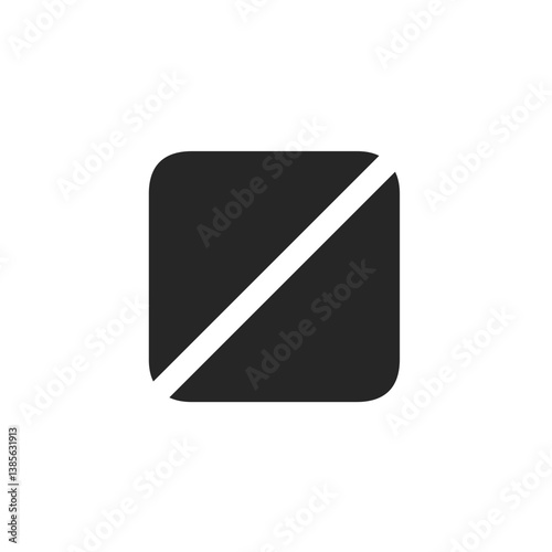 Square Split Diagonal Filled Icon