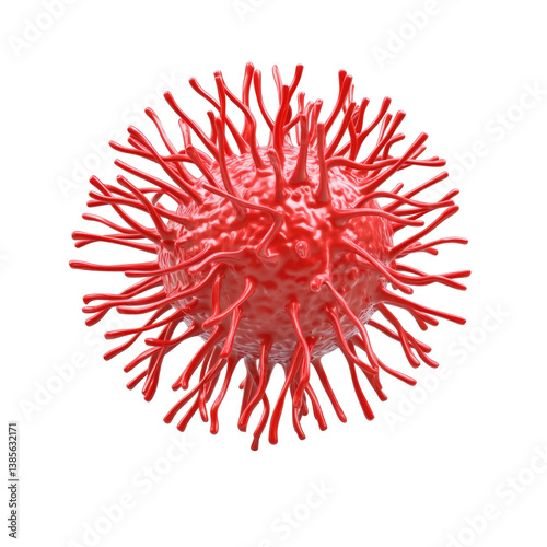 3D Virus Model on transparent background