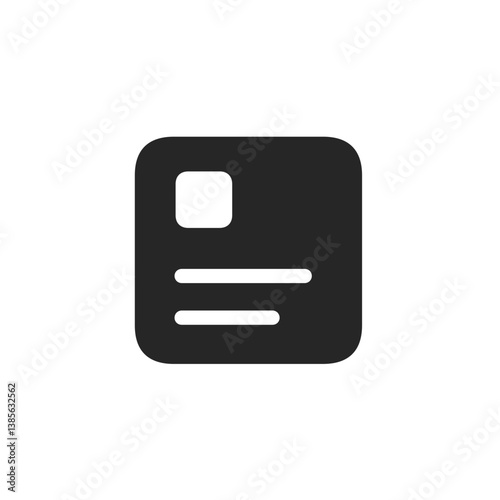 Square Text Square Filled Icon