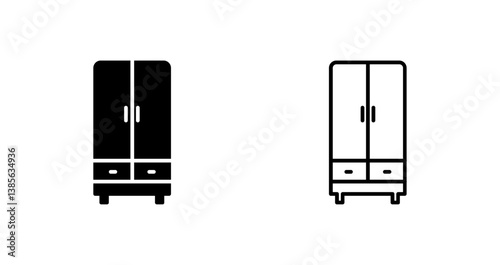 Cabinet Drawer Icon Design