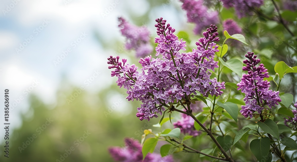 Obraz premium Lilac Dreams in Soft Light AI Generated
