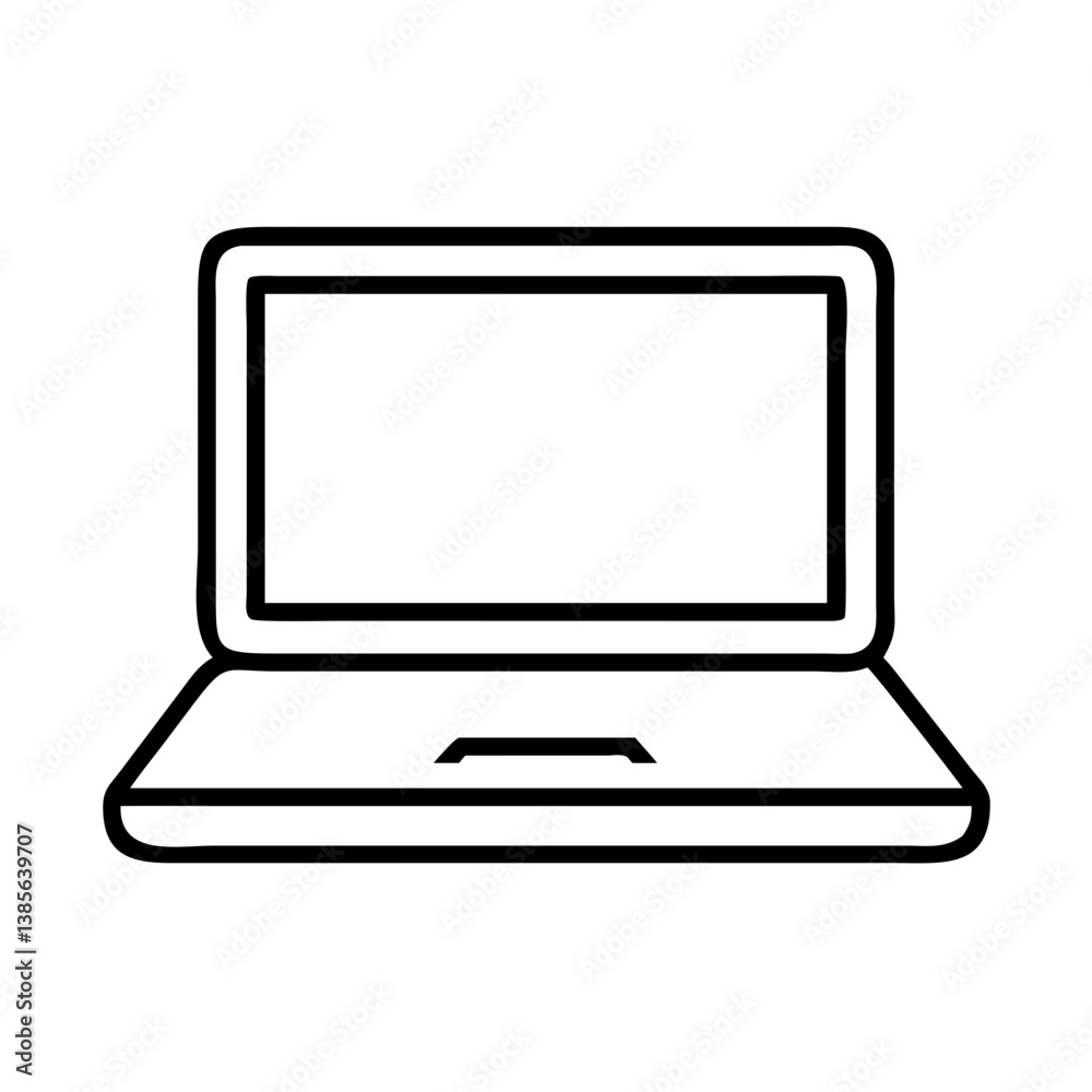 Laptop computer vector icon illustration for technology and business concept design and graphics use Laptop computer vector icon illustration for technology and business concept design and graphics use