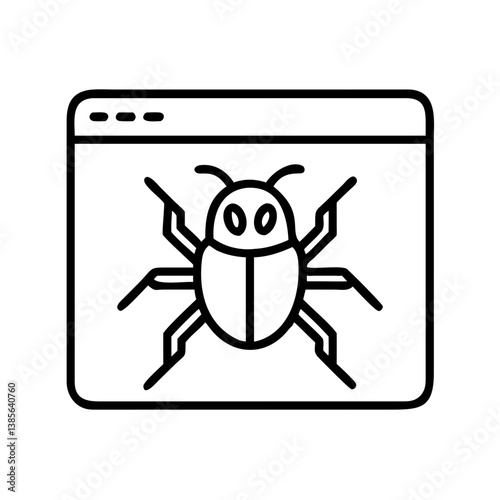 Bug error website concept for debugging and fixing software issues and security vulnerabilities online now here