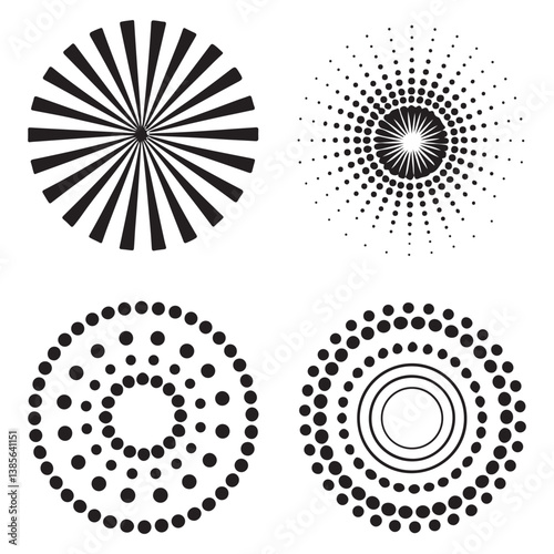 Modern abstract background. Halftone dots in circle form. Spiral logo, icon or design element.