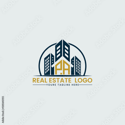 Elegant PA Real Estate Logo with Urban Skyline