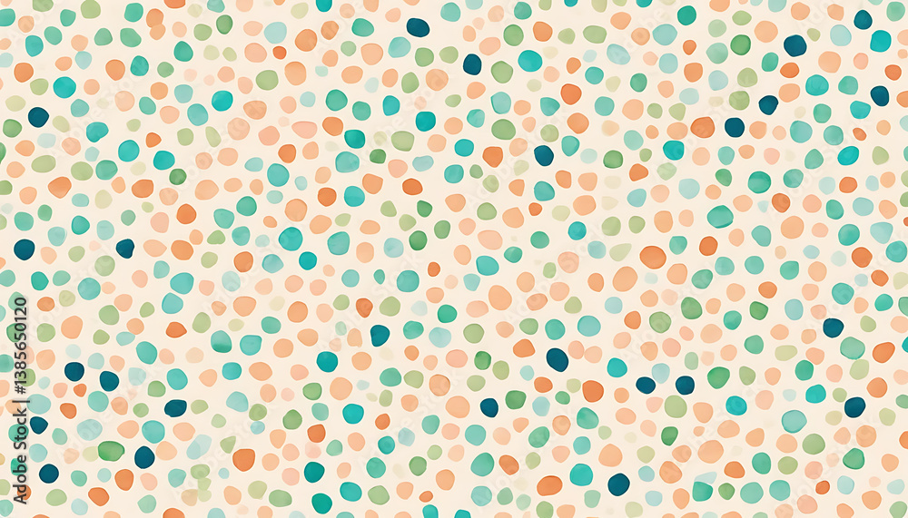 Colorful Dots Pattern on Cream Background Seamless Abstract Design Colorful Dots Pattern on Cream Background Seamless Abstract Design