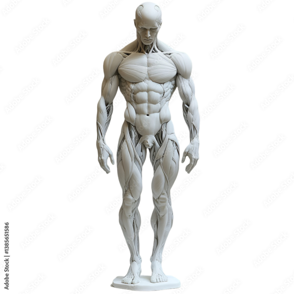 Imagine a plastic human statue or model meticulously Imagine a plastic human statue or model meticulously