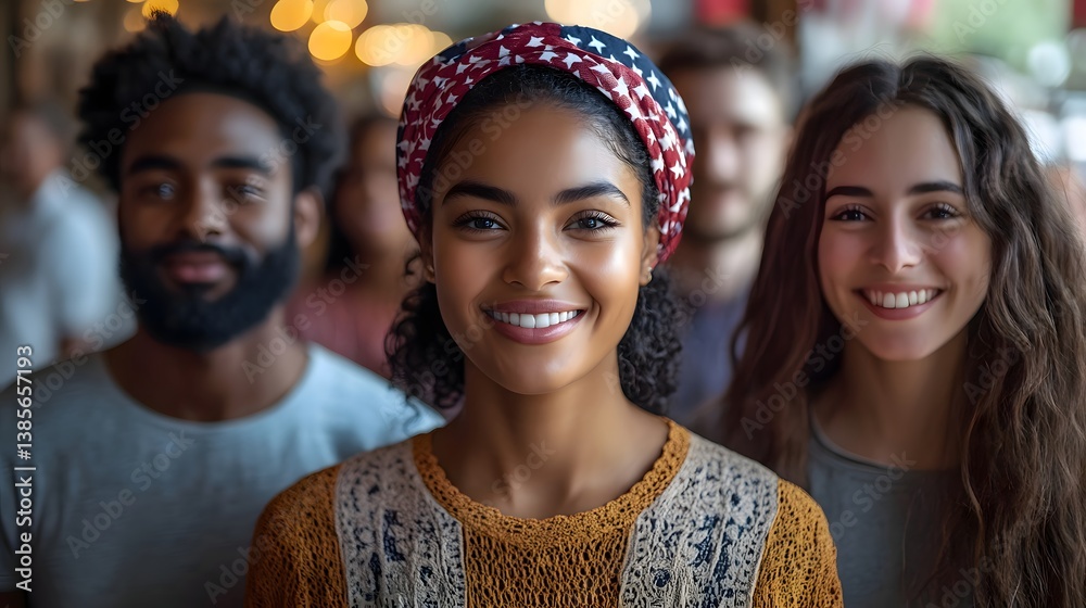 Obraz premium Diverse Group of Young Adults Smiling Happy Friends Multicultural Portrait