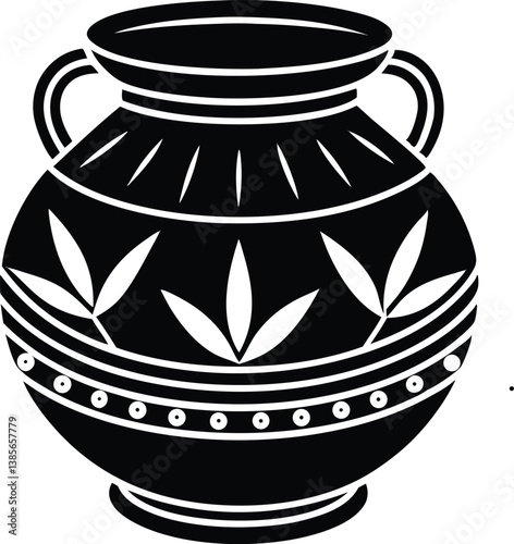 earthen jar vector icon.eps