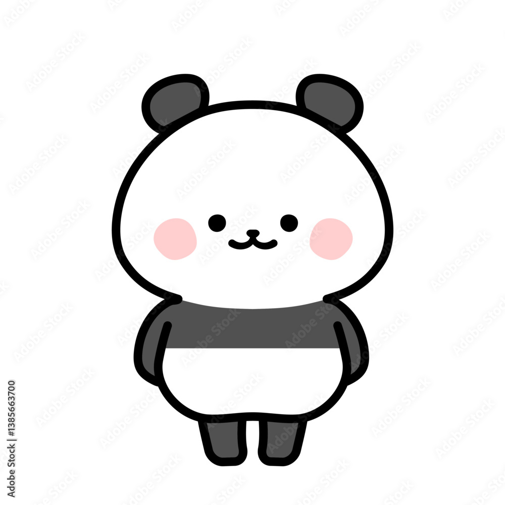 Fototapeta premium Cute Panda Character Illustration