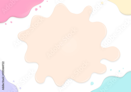 Cream and pastel liquid background