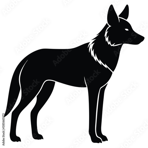 Aardwolf, Abstract Aardwolf Silhouette with Artistic Appeal - Aardwolf Vector - Aardwolf Illustration, Bold and Striking Aardwolf Silhouette for Stickers and Decals - Aardwolf Vector - Aardwolf vector