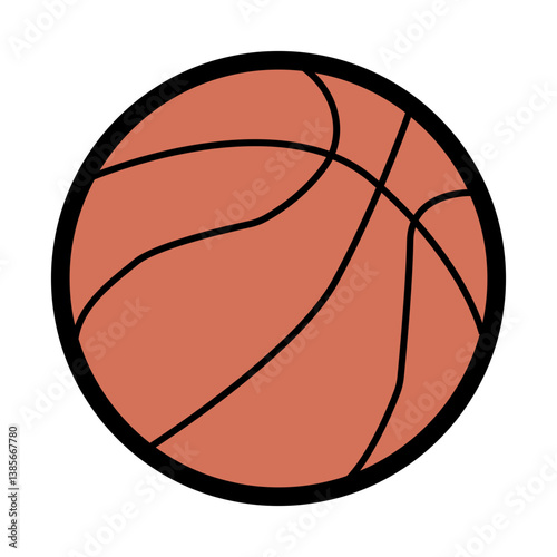Vector icon of a realistic basketball ball on a white background
Basketball ball icon