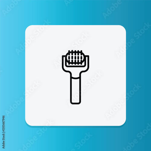 Microneedling icon.  Editable stroke. Vector illustration	
