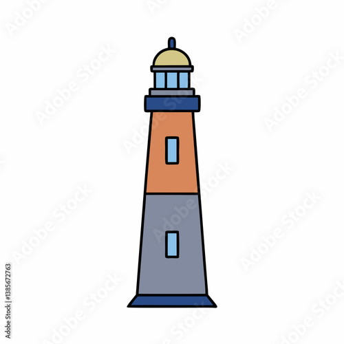 lighthouse on white background