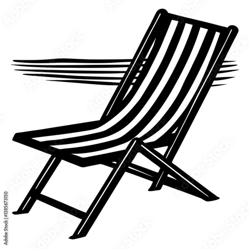 beach chair isolated on white